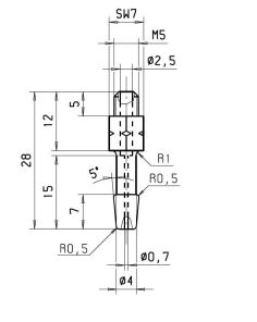 THERMO 50048298 HOSE CONNECTION WITH CAPILLARY 0 7 MM