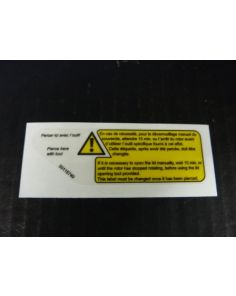 THERMO 50115740 Caution label emergency unlocking MR23i