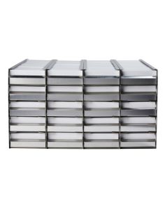 THERMO RSK17SD4 Shelf Kit for 17cf (320box) upright 4 inner door freers consists of 4-2 inch box sliding drawer racks and 80 boxes with 100 cell dividers