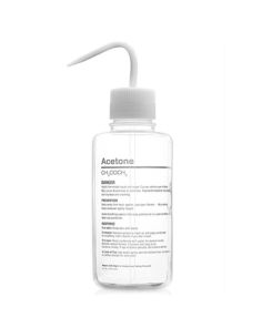 Thermo Scientific 2429-0501 Nalgene Right-to-Understand FEP Safety Wash Bottles with Globally Harmonized System (GHS) Labeling for Harsh Chemicals, 500 mL - Natural (Case of 4)