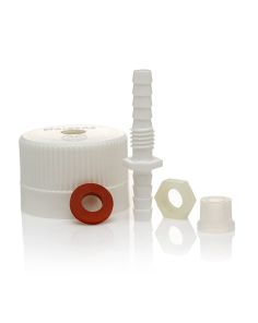 Thermo Scientific DS2167-0002 Nalgene Polypropylene, Closure with Barbed Bulkhead Fittings, 1/4 inch (4/Cs.)