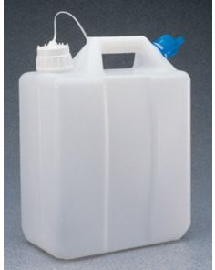 Thermo Scientific 2243-9013 Nalgene HDPE, Jerry Can with Tethered Polypropylene Closure (Double Port) - 3.5 gal. / 13 L (4/Cs.)