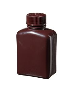 Nalgene™ Rectangular Opaque Amber HDPE Bottles with Closure: Bulk Pack