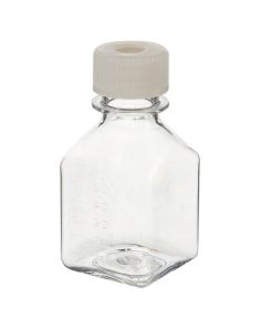Nalgene™ Square PETG Media Bottles with Septum Closure: Sterile, Shrink-Wrapped Trays