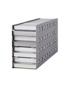 Thermo Scientific RSK17SD5 Shelf Kit for 17cf (320box) upright 5 inner door freers, consists of 4-2 inch box sliding drawer racks and 64 boxes with 100 cell dividers