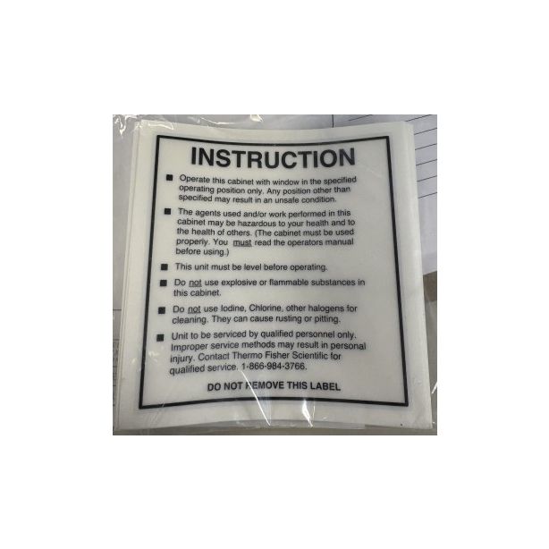 THERMO 220291 LFBSC WARNING LABEL