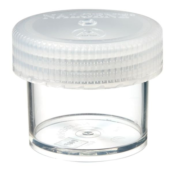 Nalgene™ Wide-Mouth Straight-Sided PMP Jars with White Polypropylene Screw Closure