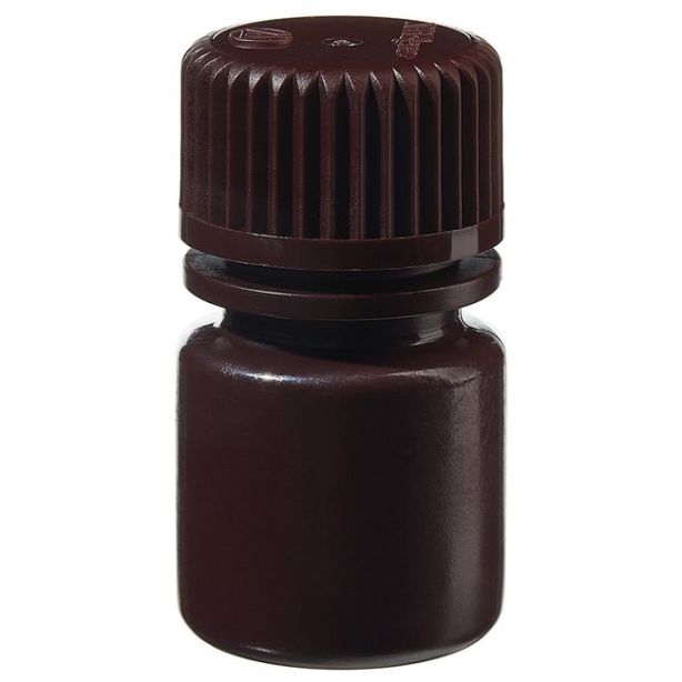 Nalgene™ Opaque Amber HDPE Diagnostic Bottles with Closure: Nonsterile, in Tray Pack