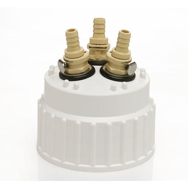 Nalgene™ Polypropylene, TPE Gasket, Closure, 83B, 3 port, 3/8 inch