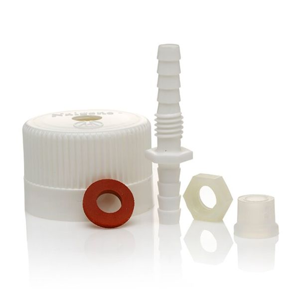 Nalgene™ Polypropylene, Closure with Barbed Bulkhead Fittings, 1/4 inch
