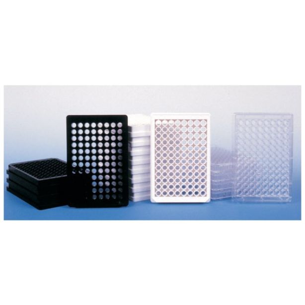 96 Well Black Plate, Coverglass Bottom, CC2 Surface, Pack of 6