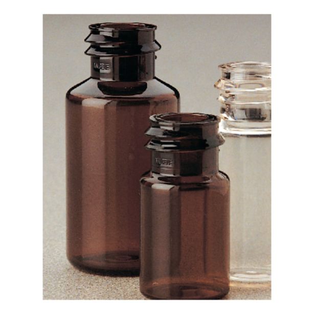 Nalgene™ Translucent Amber PETG Serum Vials with Continuous Thread: Sterile, Shrink-Wrapped Modules