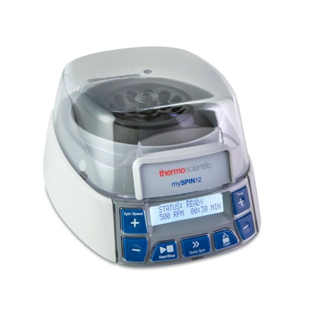 mySPIN 12 Mini Centrifuge with two Rotors, Storage Case, Adapters, Universal Power Adapter